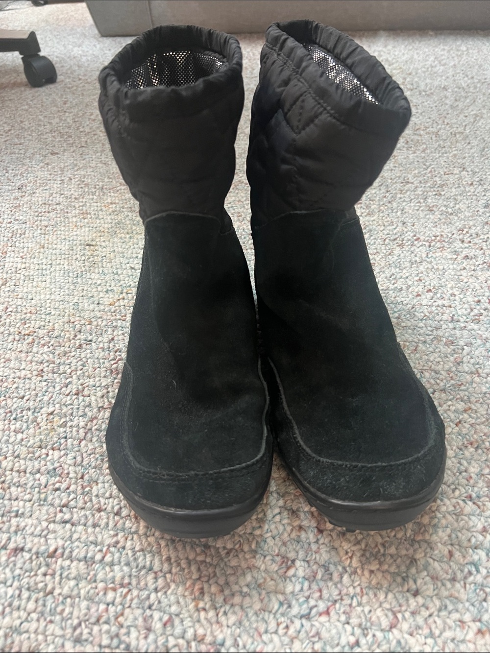 Women's Black Winter Suede Ankle Boots- Columbia